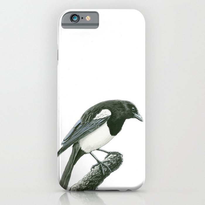 Magpie ink painting iPhone Case