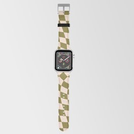 Check VI - Green Twist — Checkerboard Print Apple Watch Band