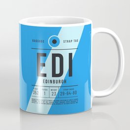 Luggage Tag E - EDI Edinburgh Scotland UK Coffee Mug