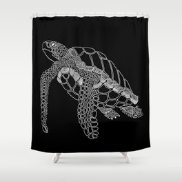 Green Sea turtle Shower Curtain