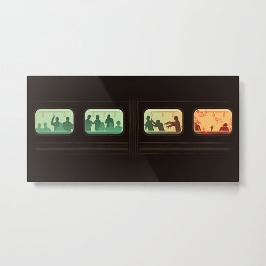 Ground Zero - Zombie Subway Metal Print