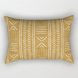 mustard mud cloth - arrow cross Rectangular Pillow