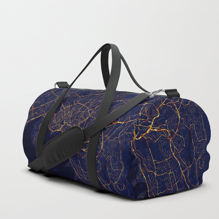 Oslo, Norway Map - City At Night Duffle Bag