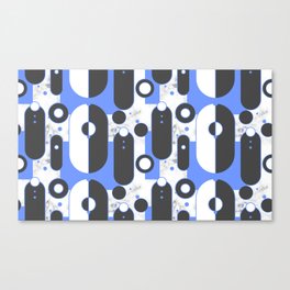 Abstract Geometric Pattern- Cornflower Blue Canvas Print