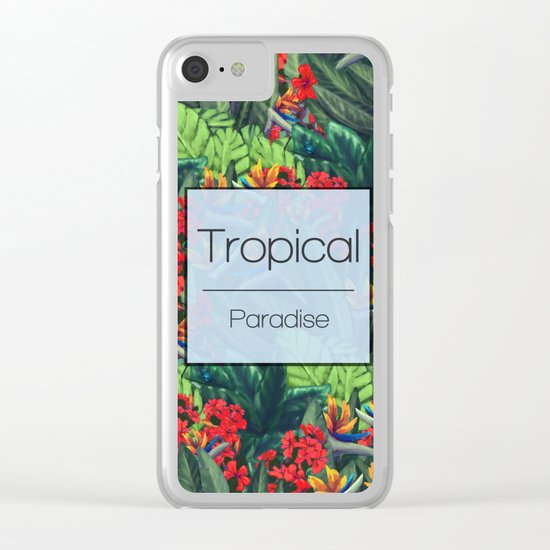 Tropical Paradise Clear iPhone Case
