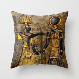 Egyptian Gods Throw Pillow
