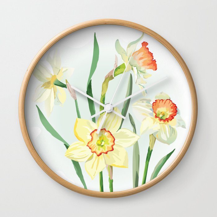 Daffodils... New Beginning... Wall Clock