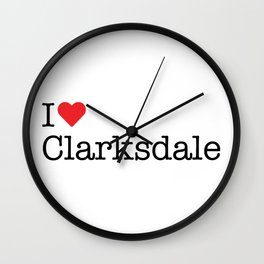 I Heart Clarksdale, MS Wall Clock