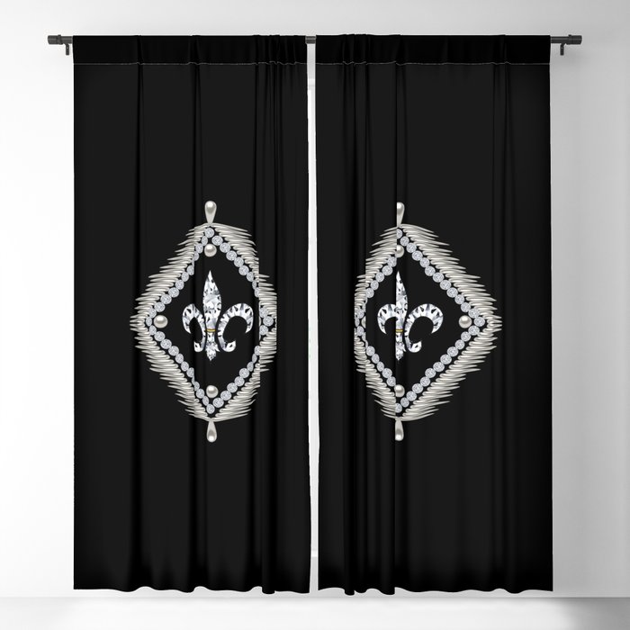 Framed Fleur De Lis Blackout Curtain By, Fleur De Lis Curtains