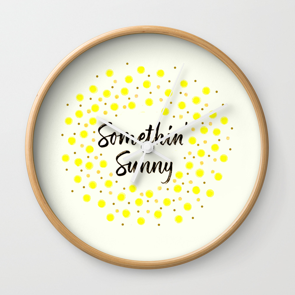 Somethin' Sunny Dots Wall Clock by jjacobs9
