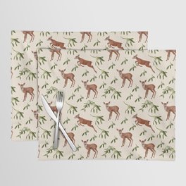 Little deer and mistletoe Placemat