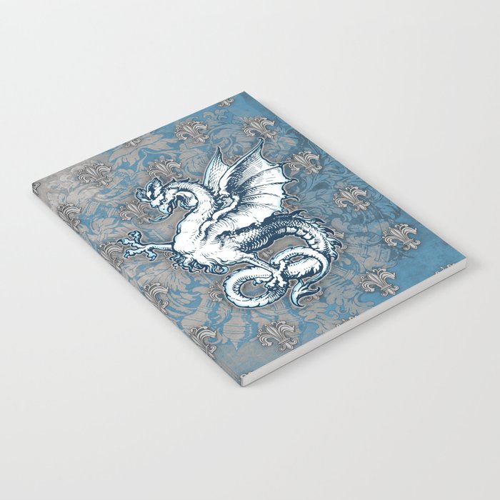 Noble House STEEL BLUE / Grungy heraldry design Notebook