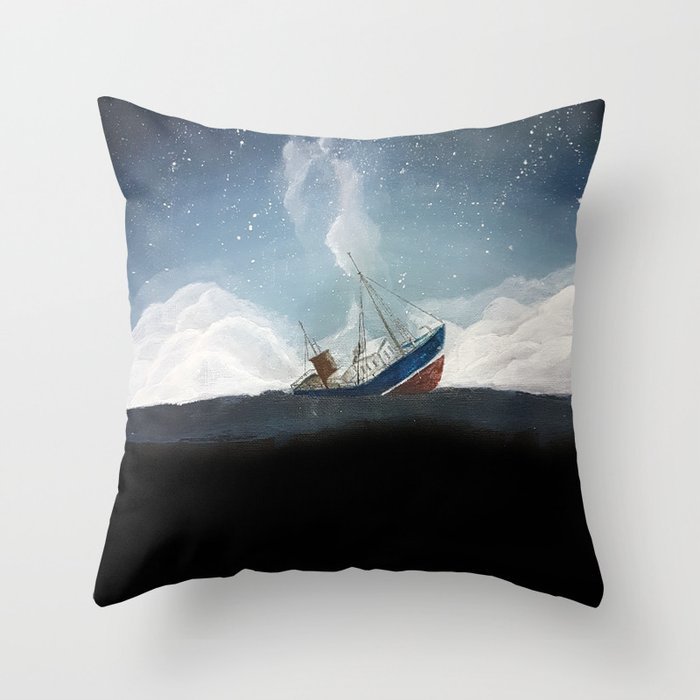 Ship Throw Pillow