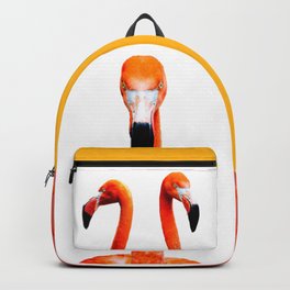 Orange Flamingos Backpack