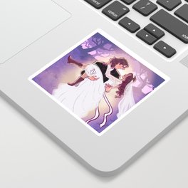 Rose and Dimtri wedding shot 1 Sticker