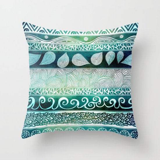 Dreamy Tribal Part VIII Throw Pillow