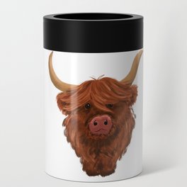 highland cow painting  Can Cooler
