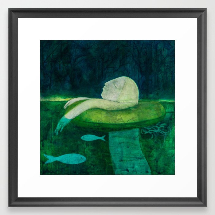 Ophelia Floats Framed Art Print