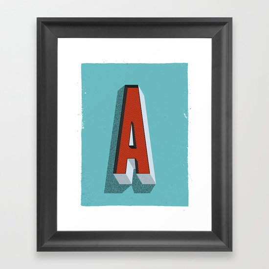 Letter A Framed Art Print