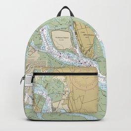 St Simons Sound Brunswick Harbor and Turtle River Nautical Chart 11506 No Borders Backpack