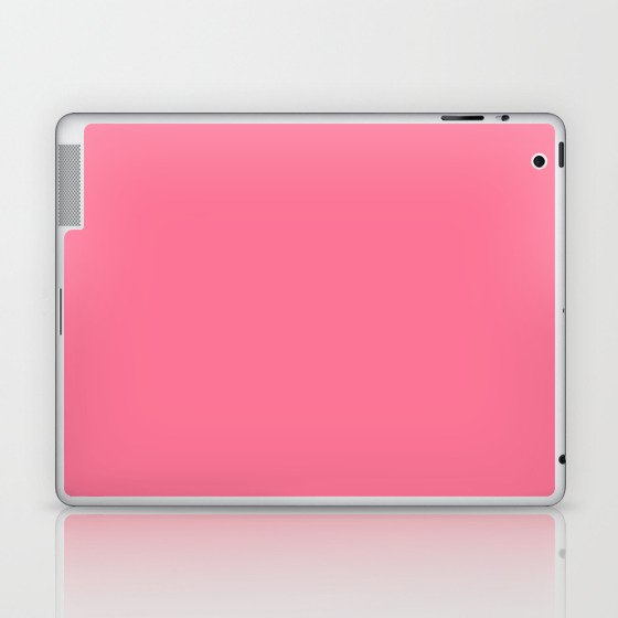 Now Bubble Gum bright vivid pink pastel solid color modern abstract illustration  Laptop & iPad Skin