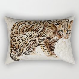 Ocelot Wild Cat Animal Painting Rectangular Pillow
