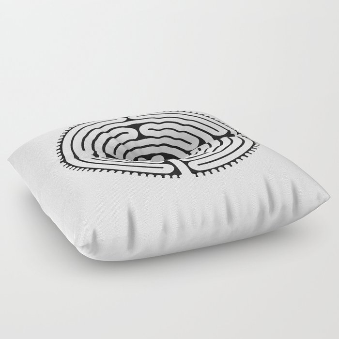Labyrinth of Chartres Floor Pillow
