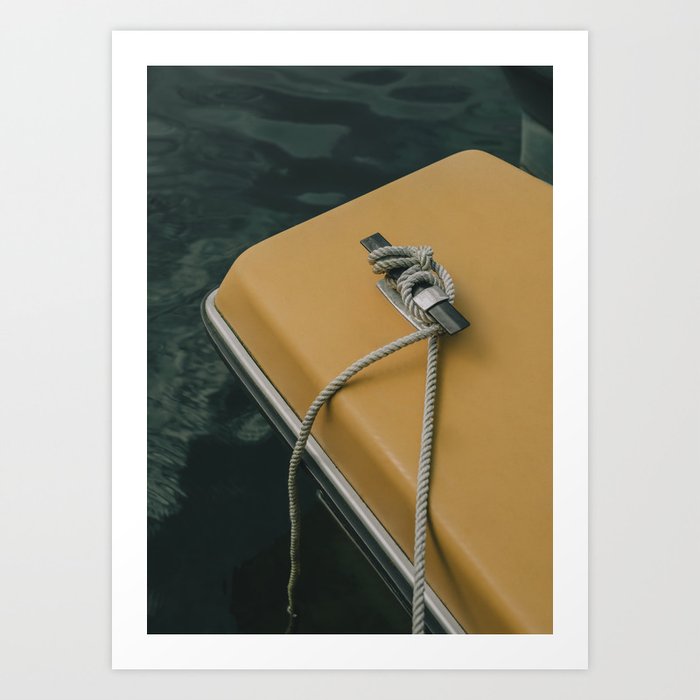 Yellow Pedal Boat Lake Art Print