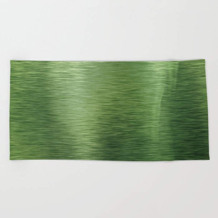 Dark Green Brushed Metallic Steel Beach Towel