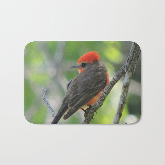Vermilion Flycatcher Bath Mat