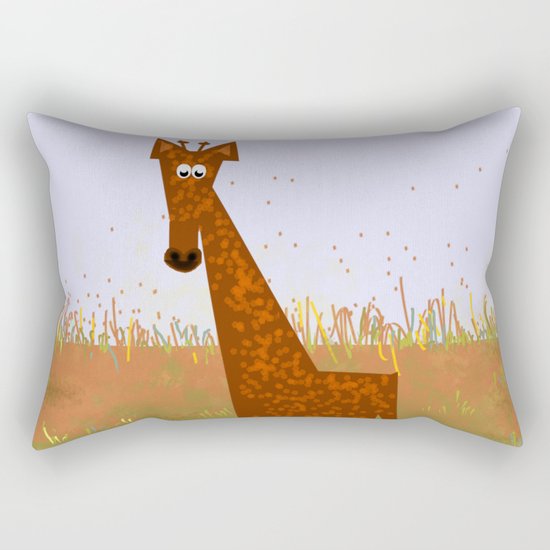 Giraffe on the savannahs Rectangular Pillow