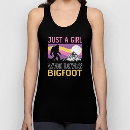Just A Girl Who Loves Bigfoot Sasquatch Unisex Tank Top