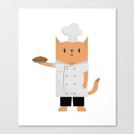 Chef Cat, Cooking Cat Canvas Print