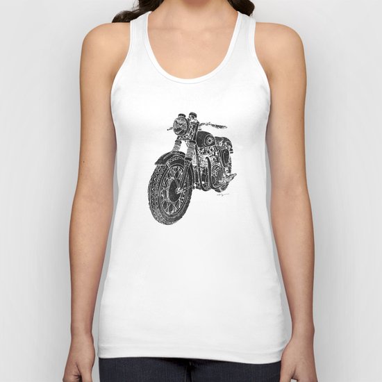 Vintage BSA Super Rocket Motorcycle Unisex Tank Top