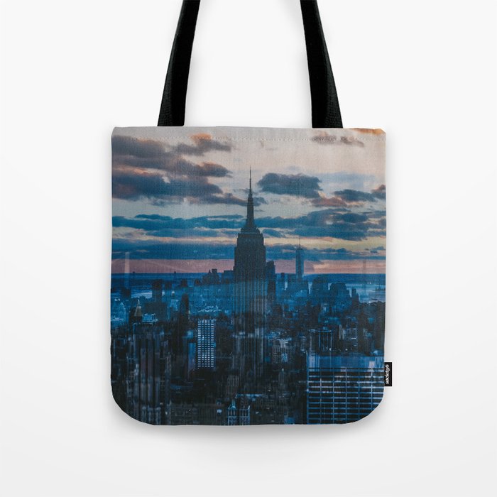New York City Manhattan and Central Park double exposure Tote Bag