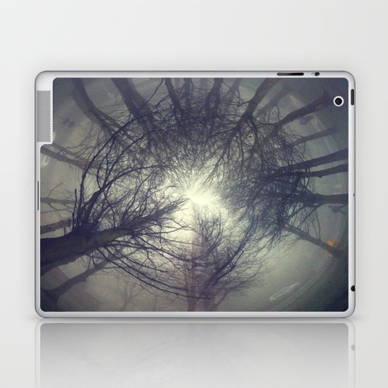 Circle of misty trees Laptop & iPad Skin
