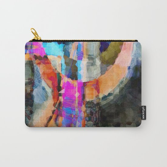 Artful Spirit Mosaic Colorful Geometric Abstract Carry-All Pouch