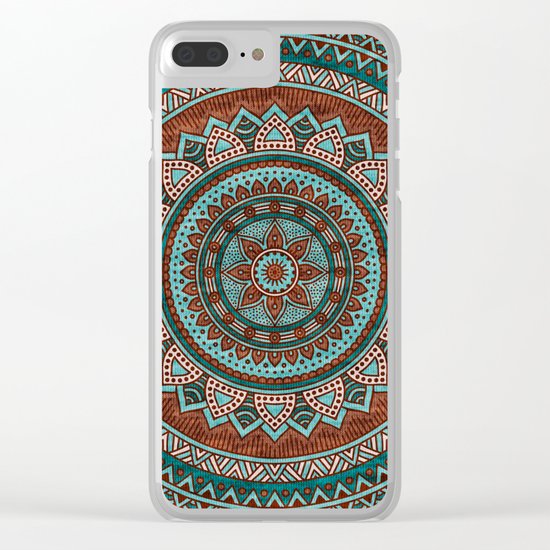 Hippie mandala 50 Clear iPhone Case