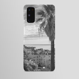 Palmtree in Alfama lIsbon Portugal - view in Black and white - travel photography Android Case