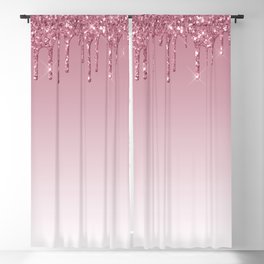 Pink Dripping Glitter Blackout Curtain