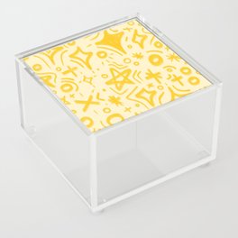 Doodle Stars Yellow Acrylic Box