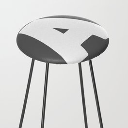 A (White & Grey Letter) Counter Stool
