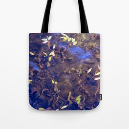 Leaves Floating in Water Tote Bag