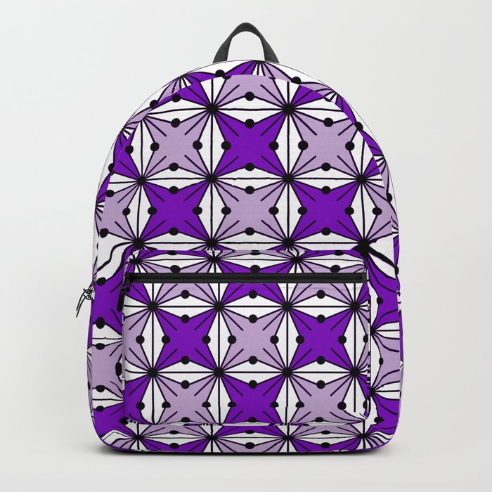 Abstract geometric pattern - purple. Backpack