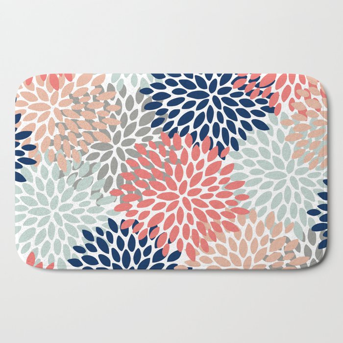 Fl Bloom Print Living C Pale Aqua Blue Gray Navy Bath Mat By Meganmorrisart Society6 - Aqua And Grey Bath Rug Fl Bloom Print Living C Pale Aqua Blue Gray Navy Bath Mat By Meganmorrisart Society6 - Aqua And Grey Bath Rug