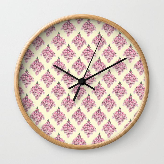 Foxglove pattern design -  Wall Clock