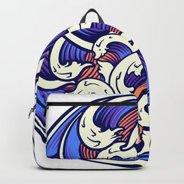 Summer tropical beach waves t shirt design Backpack | Summer, Graphicdesign, Floral, T Shirt, Vintage, Miamibeach, Tee, Sunset, Clothes, Wave 