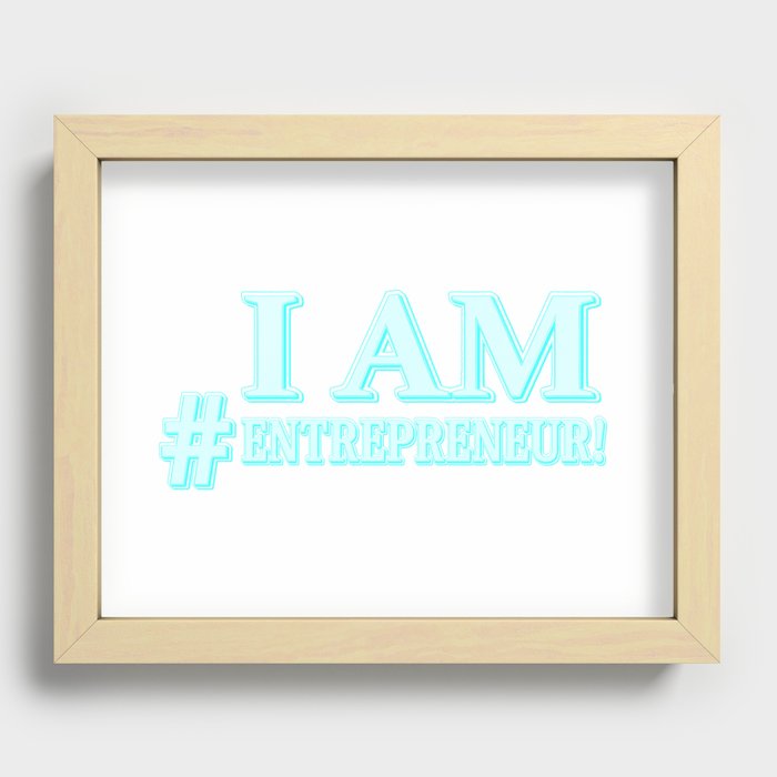 "#ENTREPRENEUR" Cute Expression Design. Buy Now Recessed Framed Print