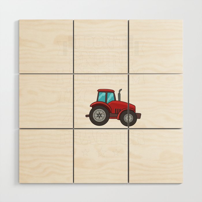 Tractor Farmer Driver Kids Seat Wood Wall Art
