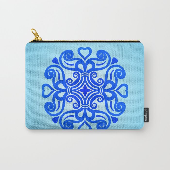 HUNGARIAN ORNAMENTS - Femininity mandala in blue Carry-All Pouch